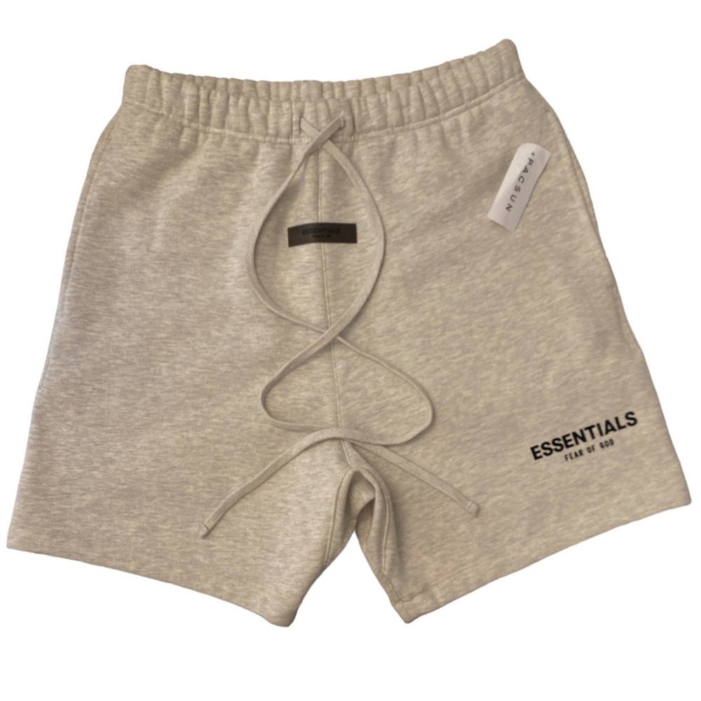 Light Oatmeal Essentials Fear Of God Sweat Shorts